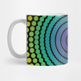 Single Spiral Viridis Galaxy | Light Peacock Blue Green Yellow Mug